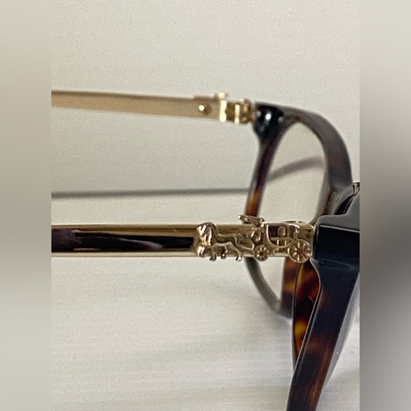 Coach Eyeglasses HC6110 Frame Dark Tortoise 5485 Size 50-16-140 Gold Accent Logo - Picture 13 of 13